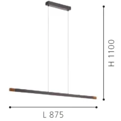 Lampadari Moderni-Eglo Lisciana lampadario moderno legno led per soggiorno