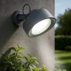 Faretti Da Esterno-Ideal Lux Litio ap1 faretto per esterno orientabile ip66 grigio