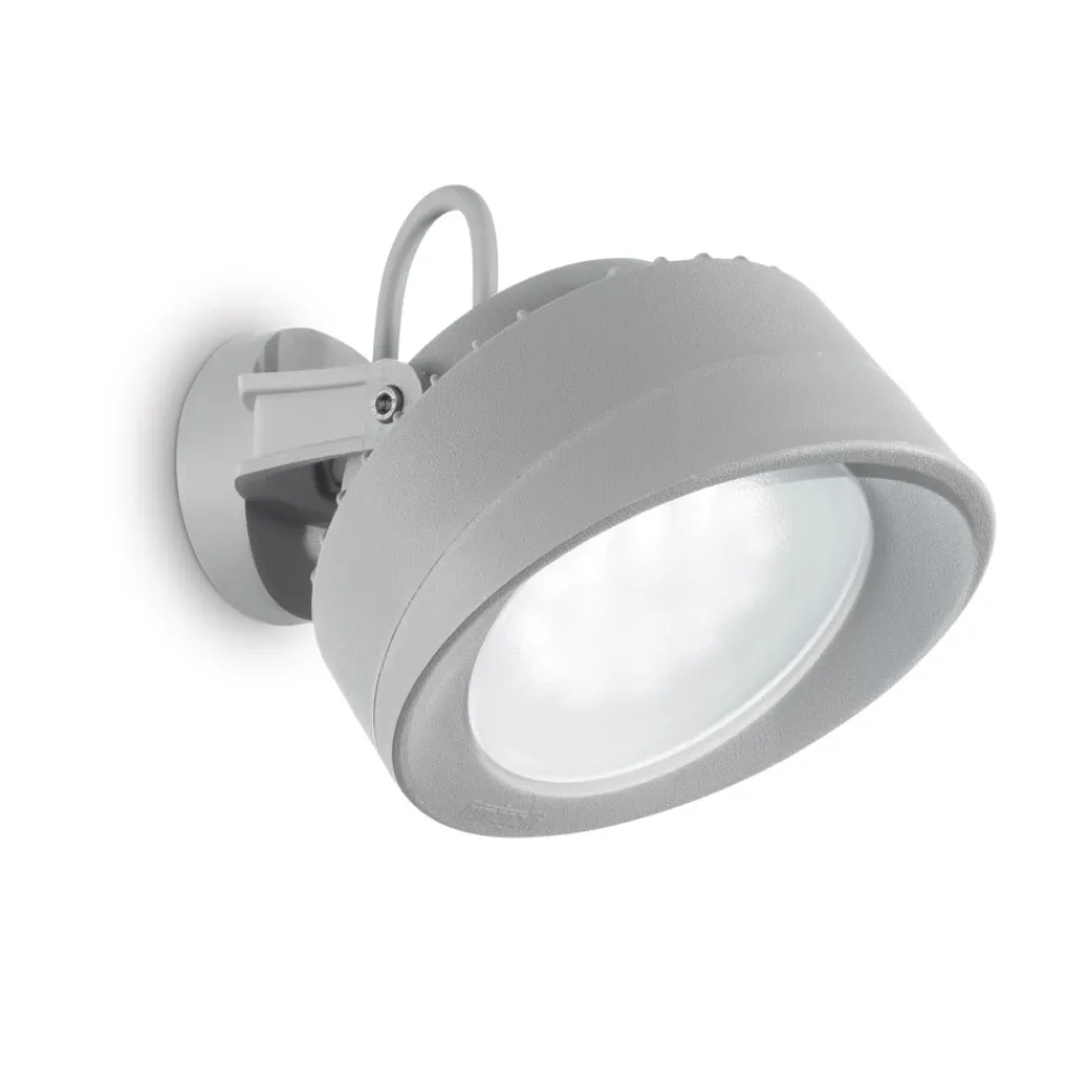 Faretti Da Esterno-Ideal Lux Litio ap1 faretto per esterno orientabile ip66 grigio