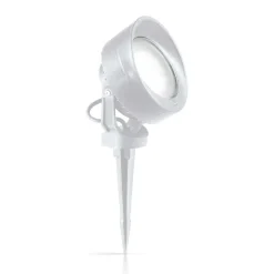 Faretti Da Esterno-Ideal Lux Litio pr1 faretto con picchetto per esterno bianco gx53 7w 4000k ip66