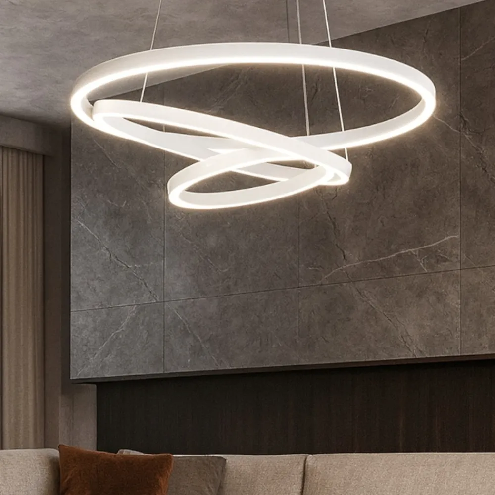 Lampadari Moderni-Eglo Lobinero z lampadario moderno bianco controllo remoto led 2700k a 6500k