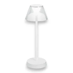 Lampade Da Tavolino Esterno-Ideal Lux Lolita tl lampada da tavolino da esterno bianca led 3000k senza fili