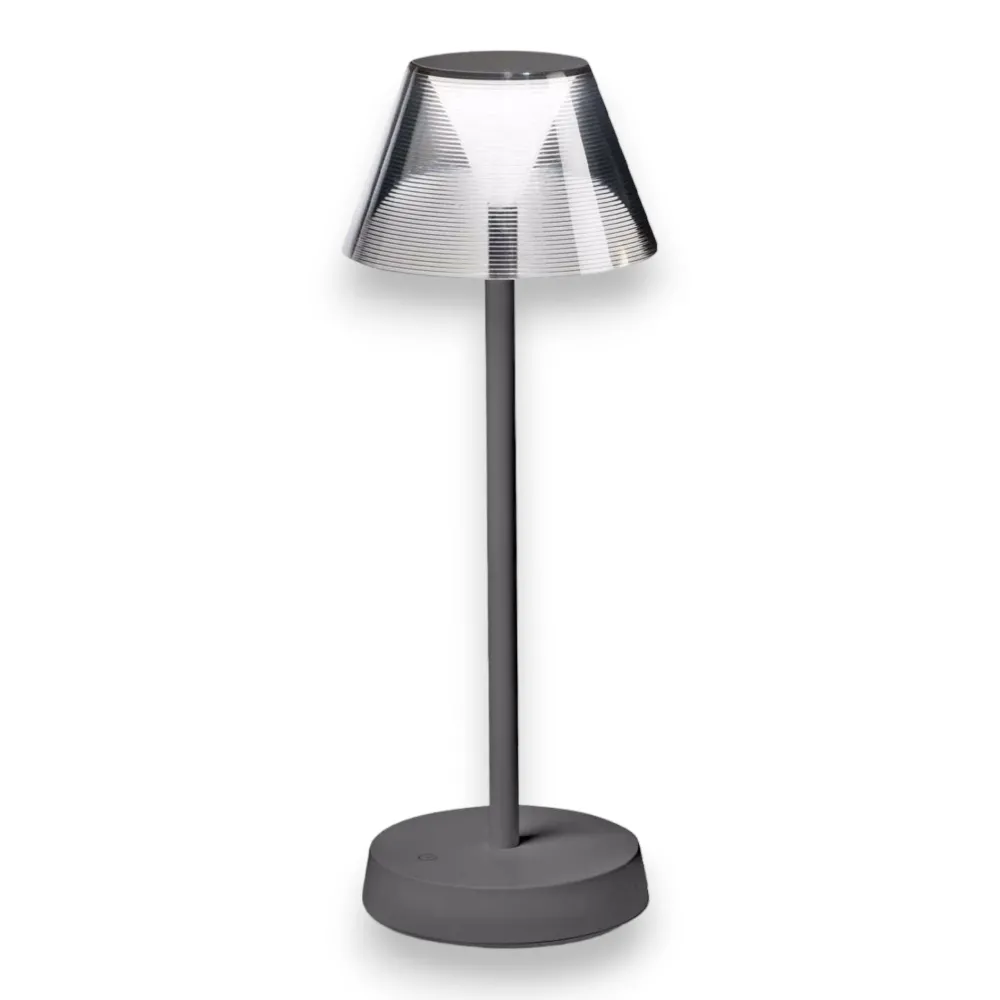 Lampade Da Tavolino Esterno-Ideal Lux Lolita tl lampada da tavolino per esterno grigio portatile
