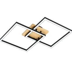 Plafoniere Moderne-Eglo Lomaltas z plafoniera moderna nera led da 2700k a 6500k controllo remoto telecomando app