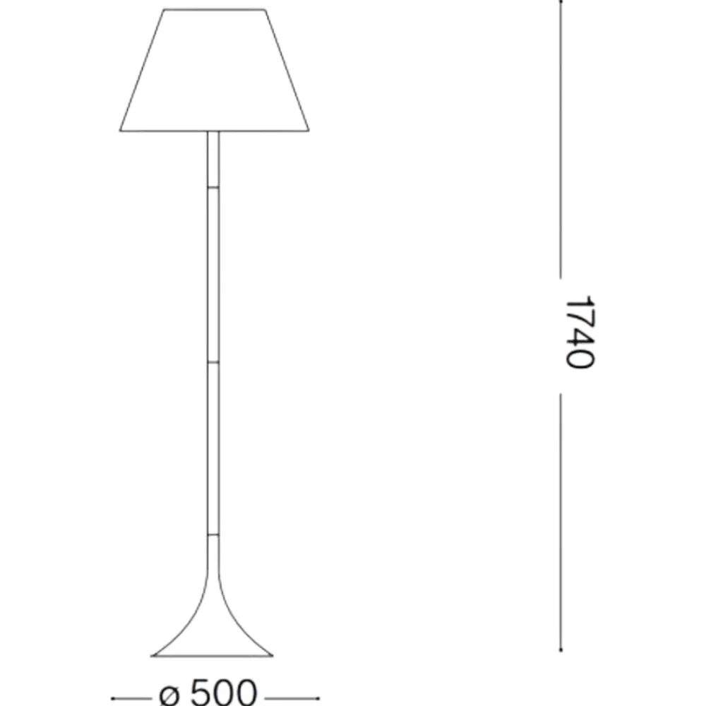 Lampade Da Terra-Ideal Lux London pt1 piantana per salotto bianca