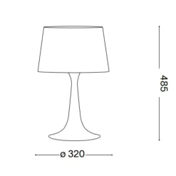 Lampade Da Tavolo-Ideal Lux London tl1 big lampada da tavolo paralume specchio