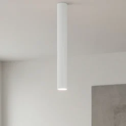 Faretti Da Soffitto-Ideal Lux Look pl1 faretto per cucina da soffitto cilindro bianco