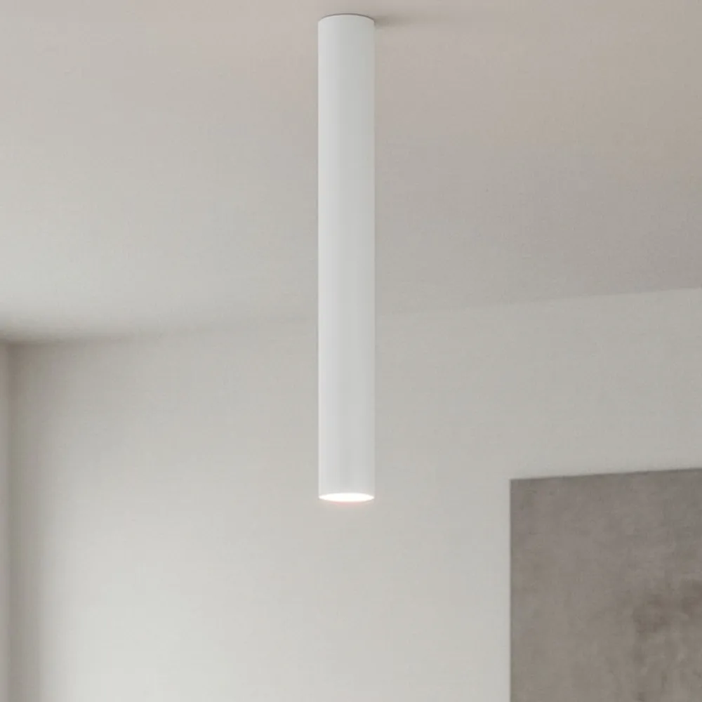 Faretti Da Soffitto-Ideal Lux Look pl1 faretto per cucina da soffitto cilindro bianco