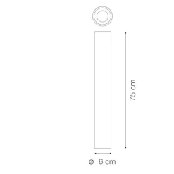 Faretti Da Soffitto-Ideal Lux Look pl1 h75 faretto da soffitto cilindro bianco