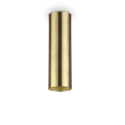 Faretti Da Soffitto-Ideal Lux Look pl1 faretto cilindro oro ottone gu10 7w 3000k