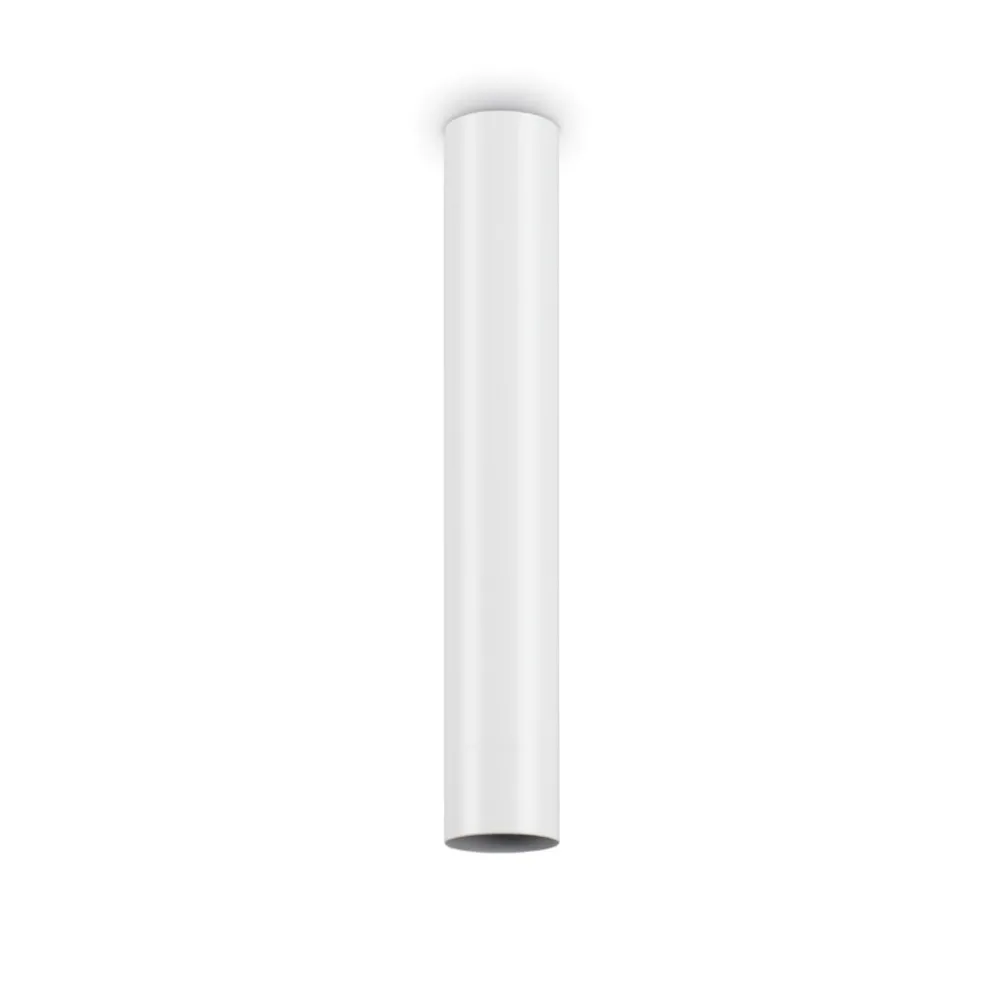 Faretti Da Soffitto-Ideal Lux Look pl1 faretto da soffitto cilindro metallo bianco