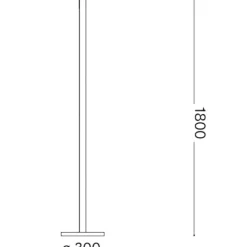 Lampade Da Terra-Ideal Lux Look pt1 lampada da terra led 24w 3000k nera