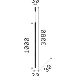 Lampade A Sospensione-Ideal Lux Look sp1 d30 h100 round bianco lampada sospensione cilindro led
