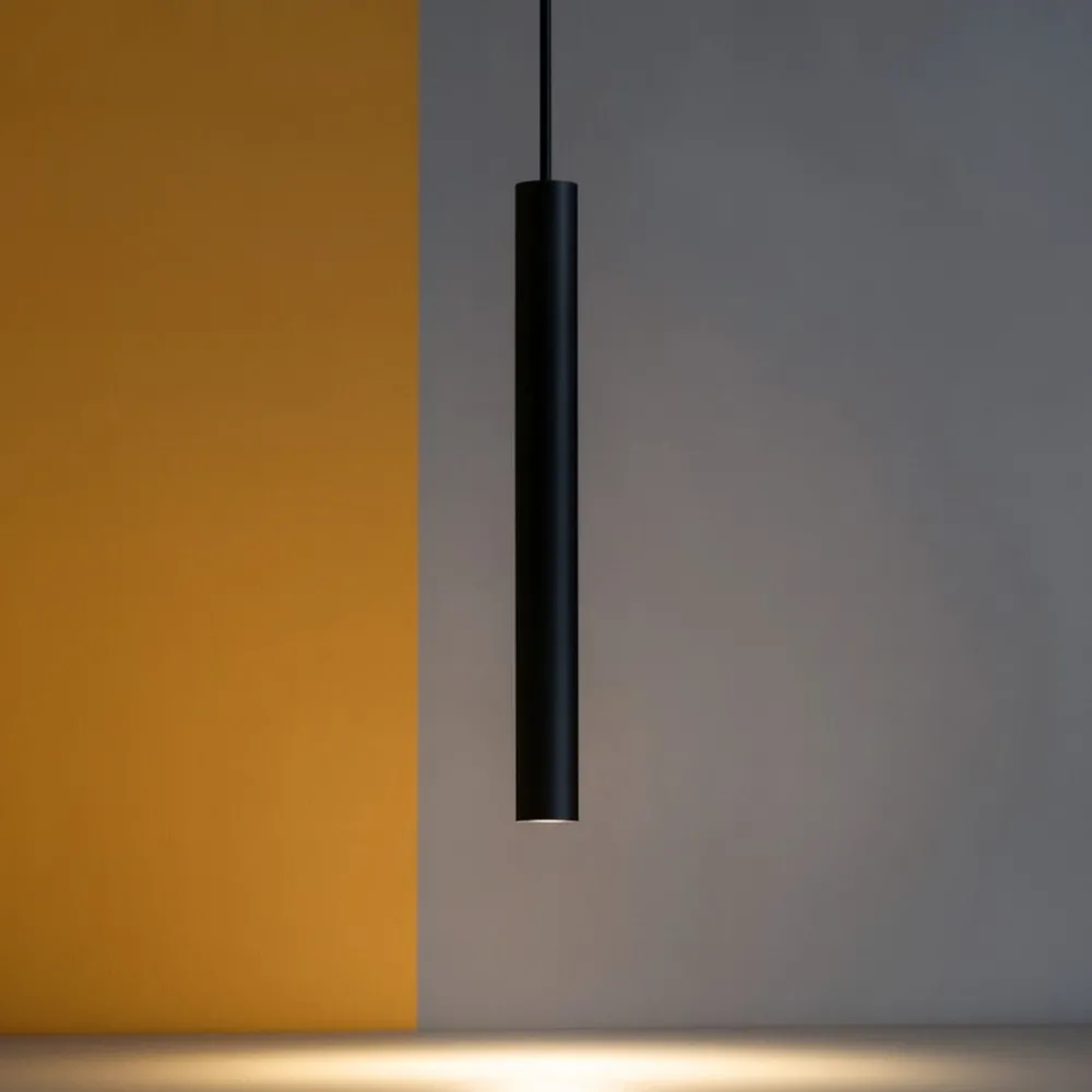 Lampade A Sospensione-Ideal Lux Look sp1 d04 lampada nera a sospensione per isola