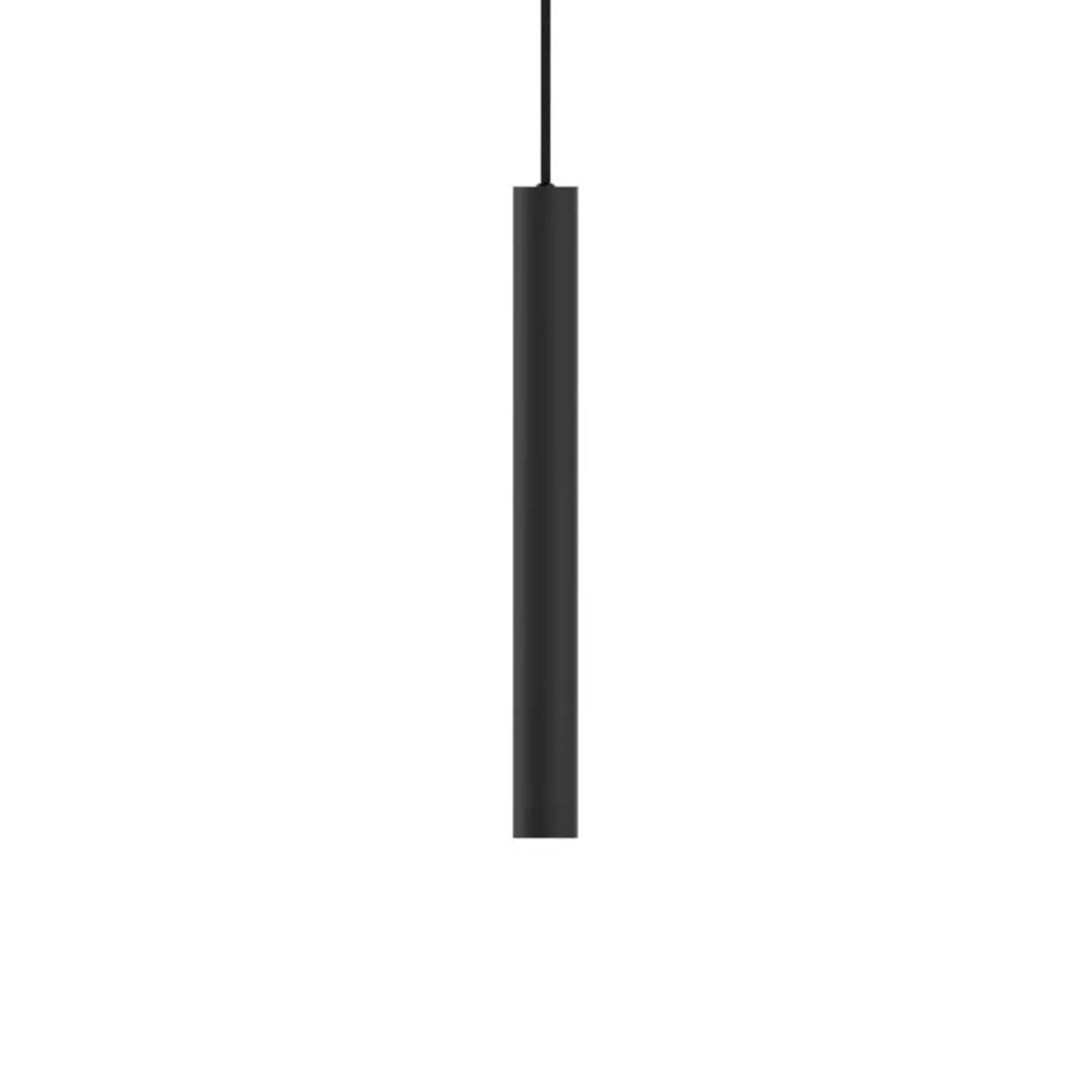 Lampade A Sospensione-Ideal Lux Look sp1 d04 lampada nera a sospensione per isola