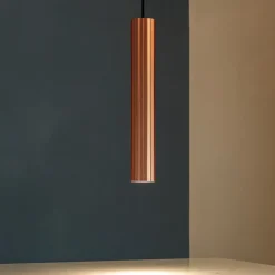 Lampade A Sospensione-Ideal Lux Look sp1 d06 lampada cilindro a sospensione rame
