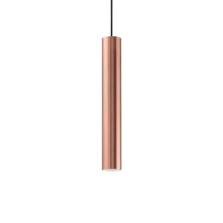 Lampade A Sospensione-Ideal Lux Look sp1 d06 lampada cilindro a sospensione rame
