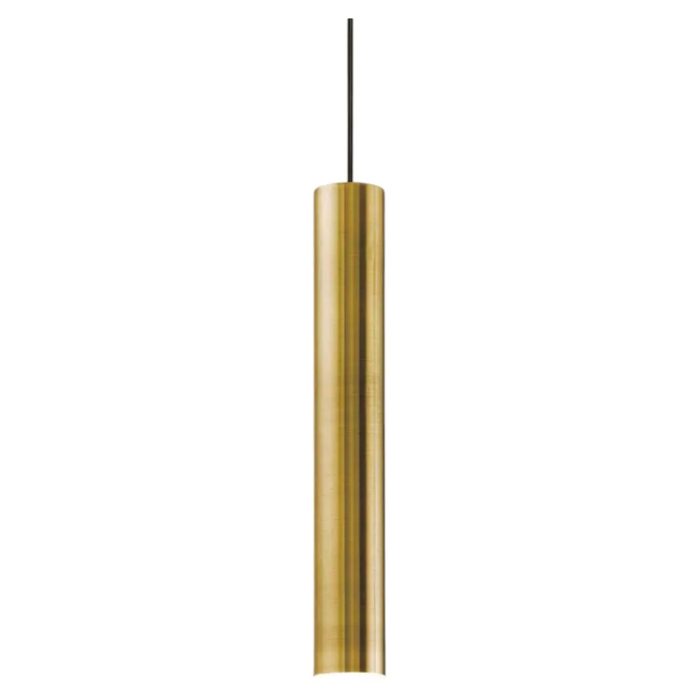 Lampade A Sospensione-Ideal Lux Look sp1 lampada cilindro brunito da comodino