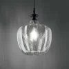 Lampade A Sospensione-Ideal Lux Lord sp1 lampada a sospensione vetro decorato