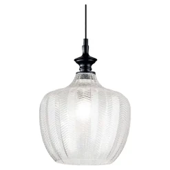 Lampade A Sospensione-Ideal Lux Lord sp1 lampada a sospensione vetro decorato