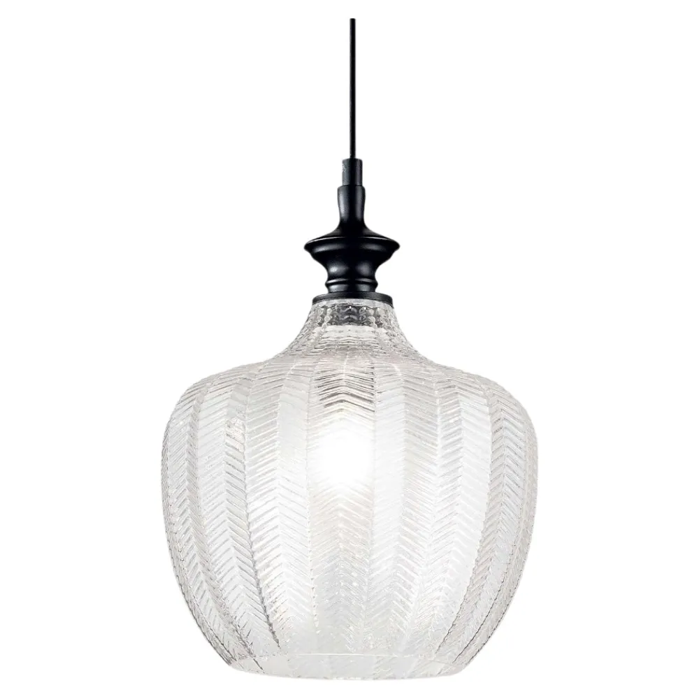 Lampade A Sospensione-Ideal Lux Lord sp1 lampada a sospensione vetro decorato