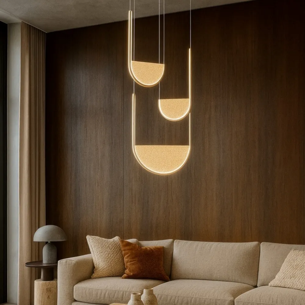 Lampadari Moderni-Ondaluce Lotus lampadario moderno 3 luci oro led 3000k