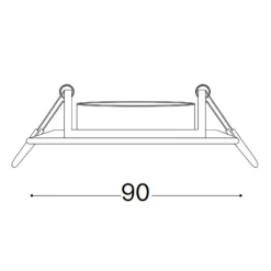 Faretti Da Incasso-Ideal Lux Lounge fi faretto da incasso metallo bianco quadrato orientabile