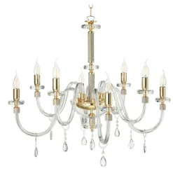 Lampadari Moderni-Ondaluce Lp dido lampadario cristallo e dettagli oro