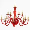 Lampadari Moderni-Ondaluce Lp paganini lampadario 12 luci rosso rubino