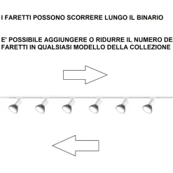 Illuminazione A Binario-Selezionato da Mazzolaluce Luci a binario nero oro 300cm con 8 spot e27 orientabili