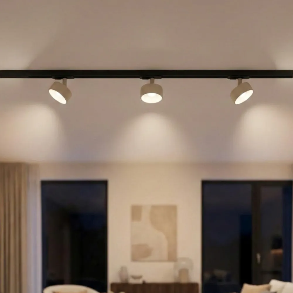 Illuminazione A Binario-Selezionato da Mazzolaluce Luci a binario plafoniera 100cm con 3 spot gx53 sabbia monofase orientabili