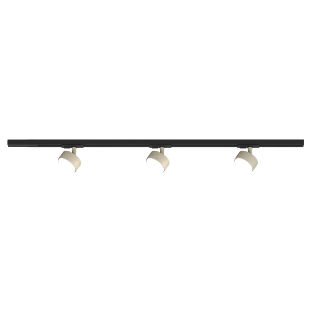 Illuminazione A Binario-Selezionato da Mazzolaluce Luci a binario plafoniera 100cm con 3 spot gx53 sabbia monofase orientabili