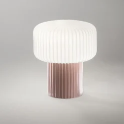 Abat Jour-Perenz Illuminazione Lumetto moderno in vetro e ceramica tortora otty