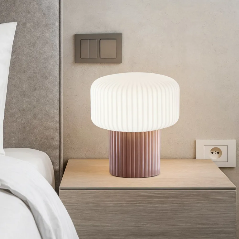 Abat Jour-Perenz Illuminazione Lumetto moderno in vetro e ceramica tortora otty