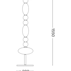 Lampade Da Terra-Ideal Lux Lumiere pt lampada piantana design led 53w 3000k