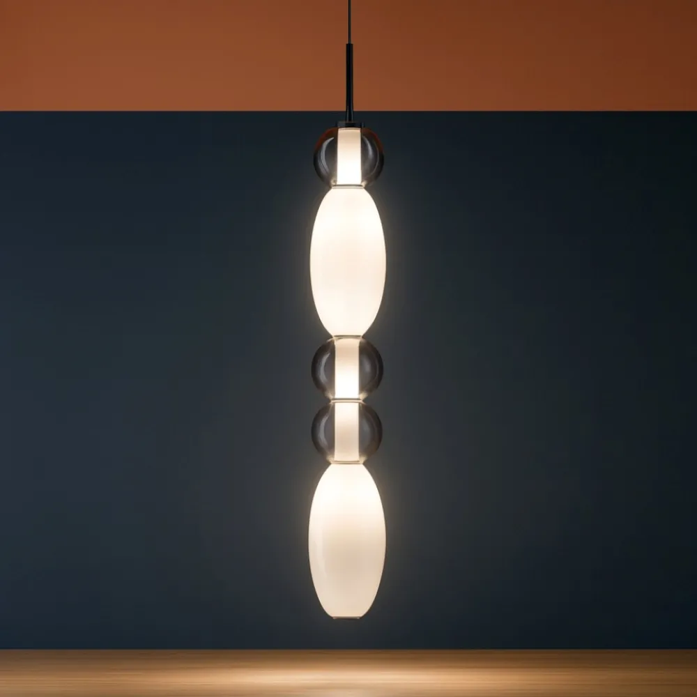 Lampade A Sospensione-Ideal Lux Lumiere-3 sp lampada a sospensione di vetro led 39w 3000k per salotto