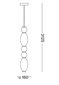 Lampade A Sospensione-Ideal Lux Lumiere-3 sp lampada a sospensione di vetro led 39w 3000k per salotto