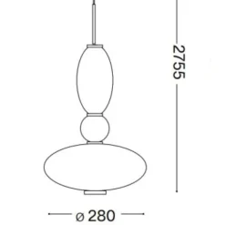 Lampade A Sospensione-Ideal Lux Lumiere-1 sp lampada a sospensione led 27w 3000k design