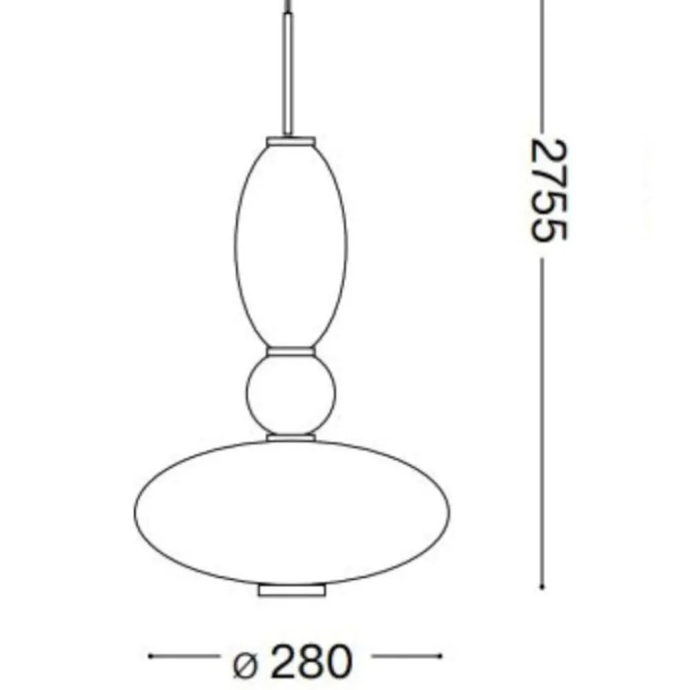 Lampade A Sospensione-Ideal Lux Lumiere-1 sp lampada a sospensione led 27w 3000k design