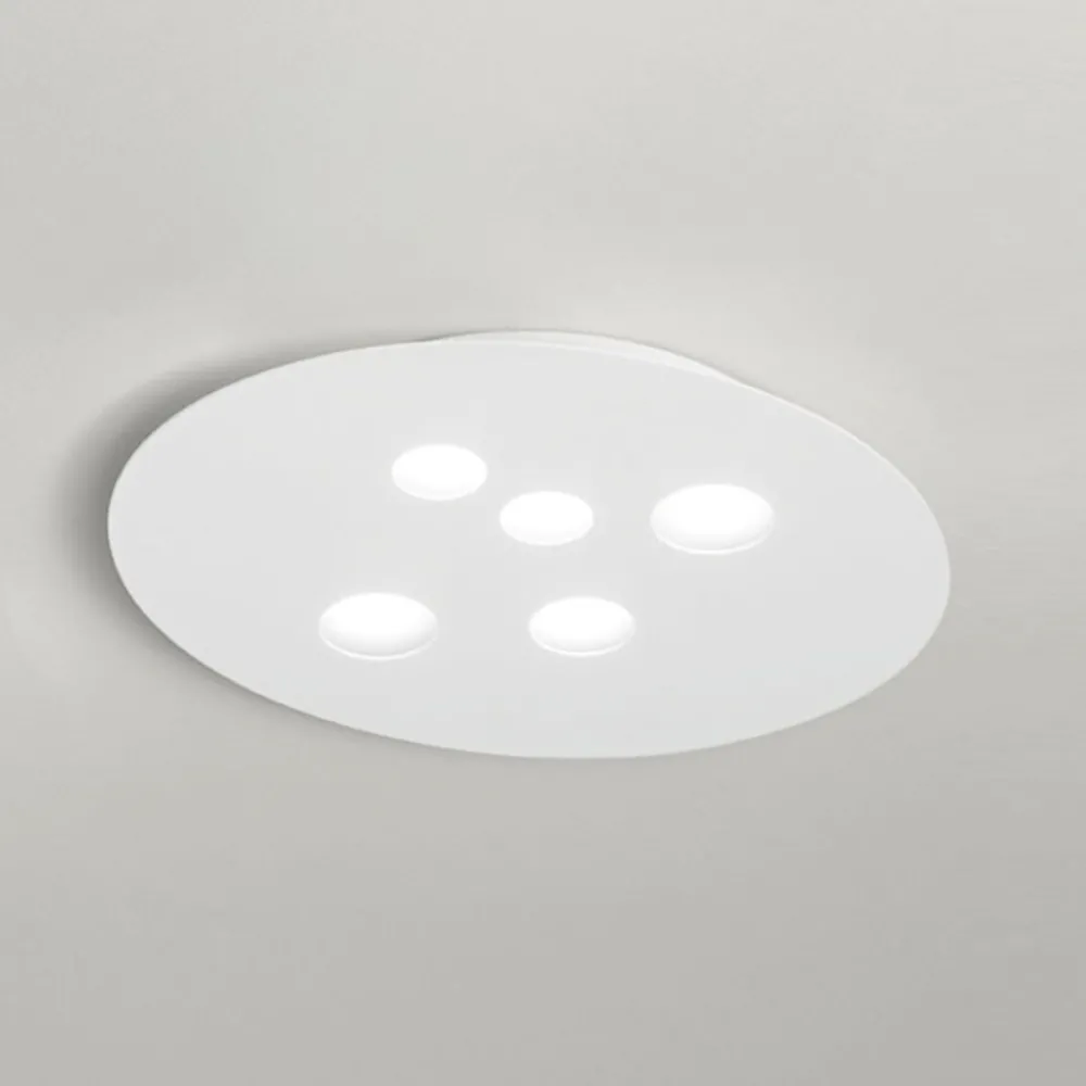 Plafoniere Moderne-Gea Luce Luna tortora plafoniera design moderna