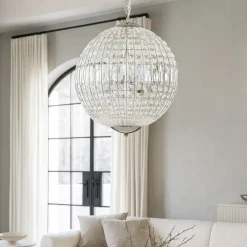 Lampadari Moderni-Ideal Lux Luxor sp6 lampadario di cristallo per ingresso sfera