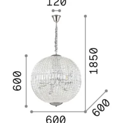 Lampadari Moderni-Ideal Lux Luxor sp12 lampadario di cristallo