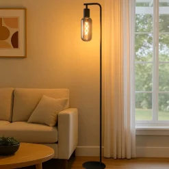 Lampade Da Terra-Eglo Maione lampada da terra design minimal colore nero