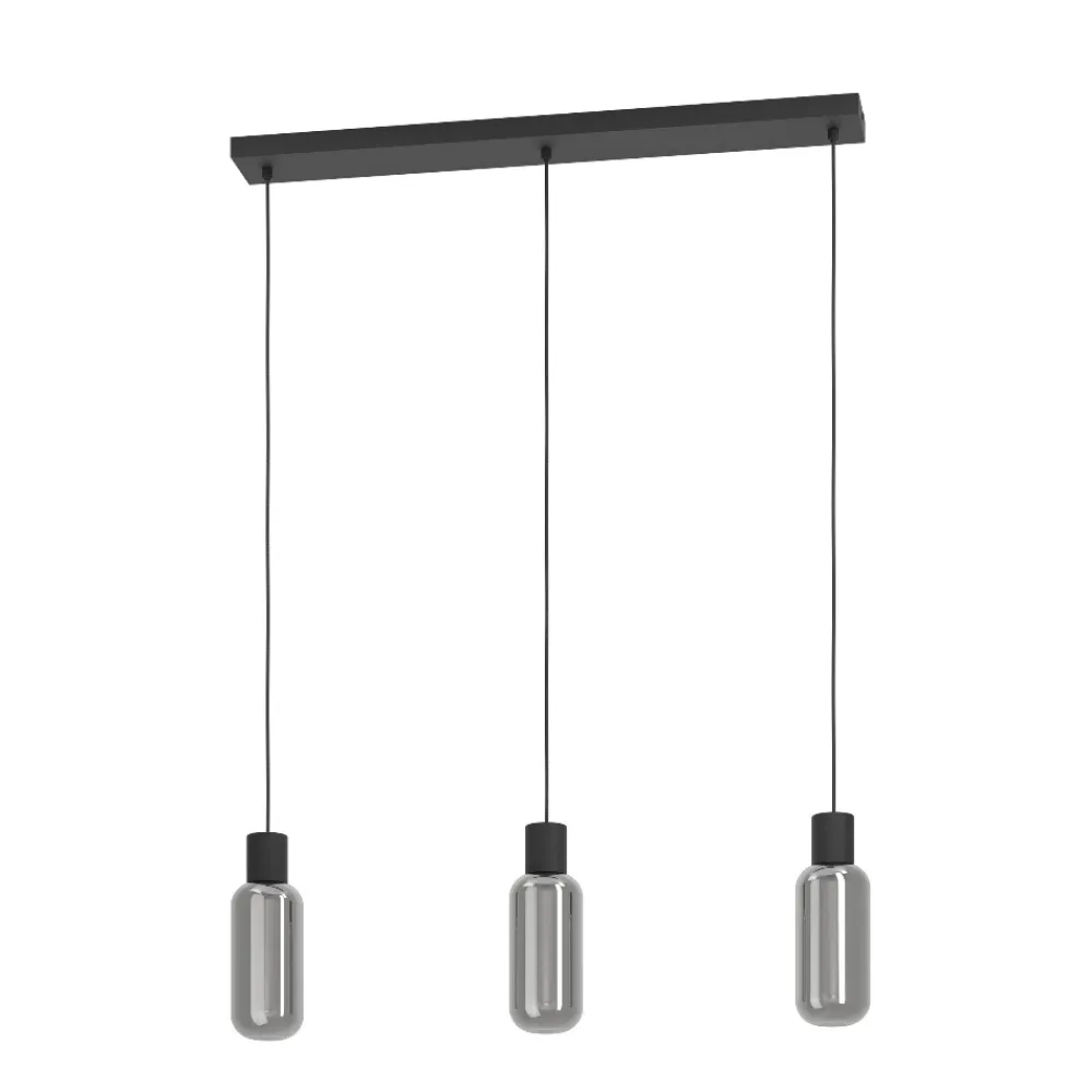 Lampadari Cucina-Eglo Maione lampadario cucina design moderno colore nero