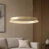 Lampadari Moderni-Top Light Malika lampadario moderno oro rotondo per soggiorno led 42w cct