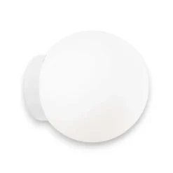 Applique Camera Da Letto-Ideal Lux Mapa ap1 d10 applique camera da letto sfera di vetro bianco