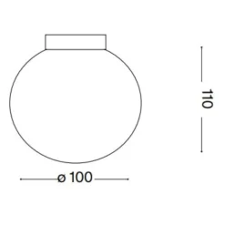 Applique Camera Da Letto-Ideal Lux Mapa ap1 d10 applique camera da letto sfera di vetro bianco
