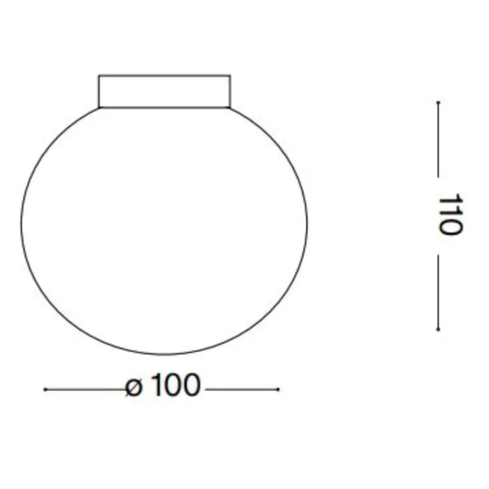 Applique Camera Da Letto-Ideal Lux Mapa ap1 d10 applique camera da letto sfera di vetro bianco