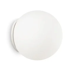 Applique Da Parete-Ideal Lux Mapa ap1 d20 applique sfera vetro bianco da parete