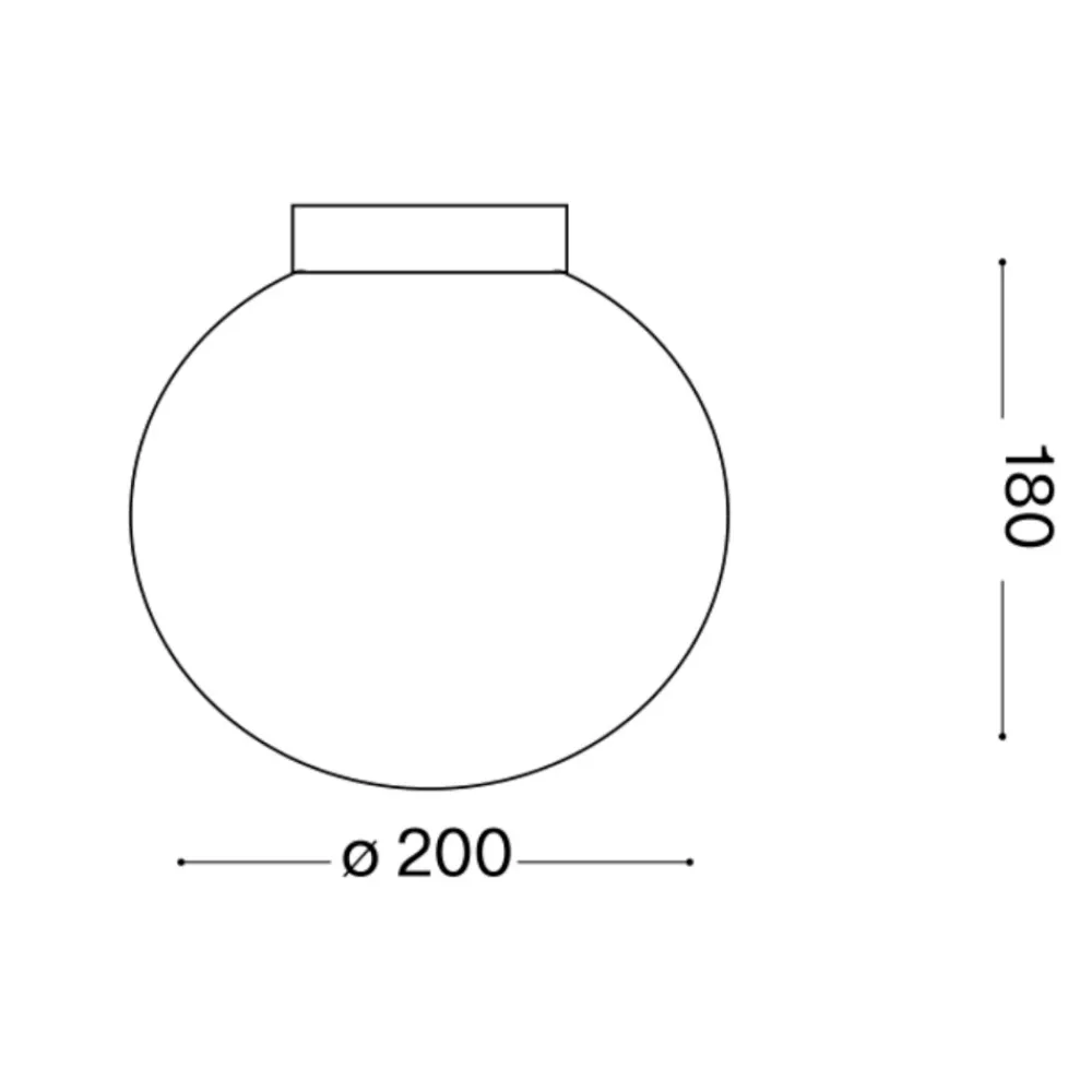 Applique Da Parete-Ideal Lux Mapa ap1 d20 applique sfera vetro bianco da parete